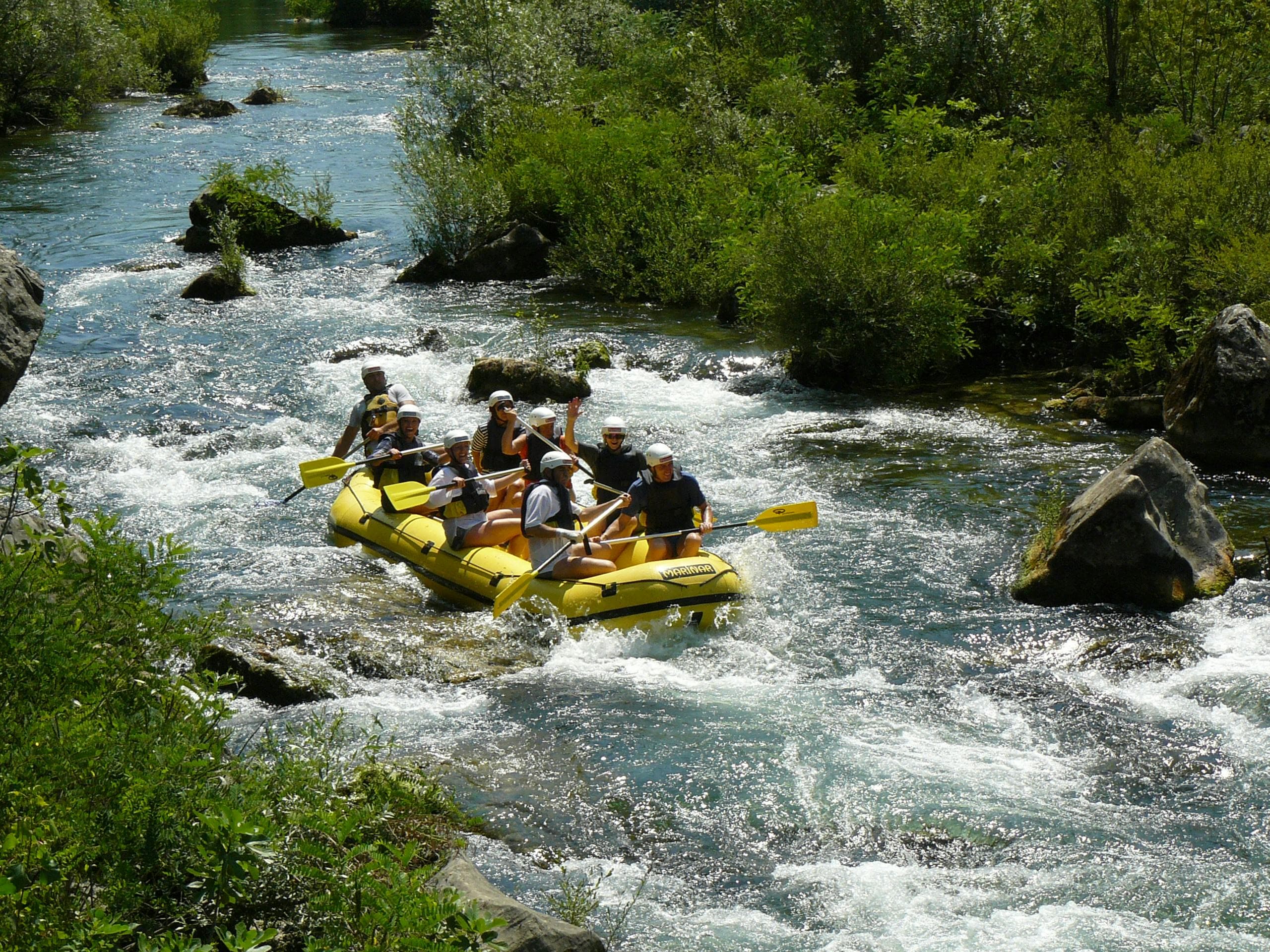 Rafting on the river Cetina